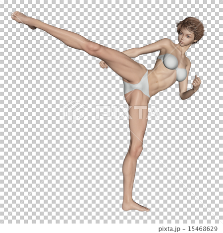 肌肉標本戰鬥女性合成皮膚泳裝&頭髮燙髮3DCG例證材料 肌肉標本戰鬥女性合成皮膚泳裝&頭髮燙髮3DCG例證材料 15468629
