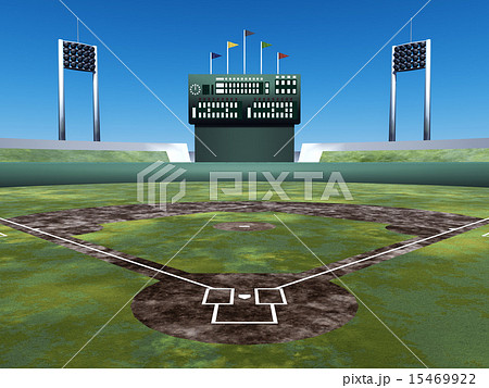 ベースボールパーク 野球場 Baseball Parkのイラスト素材