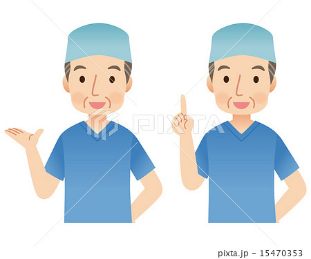 医師 医者 手術 表情のイラスト素材