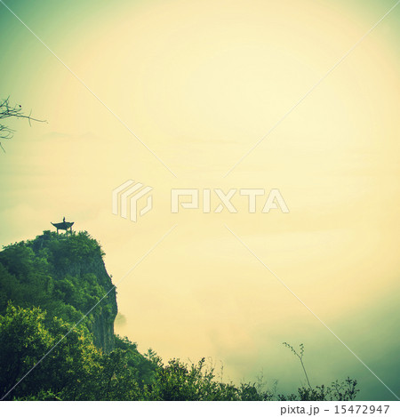 Mountains cliffs clouds 15472947