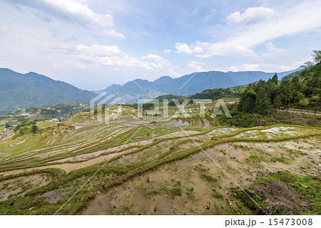 Terraced mountain scenery 15473008