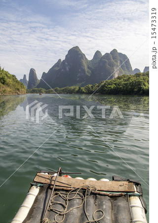 China Guilin Lijiang River rafting, beautiful river. 15473319