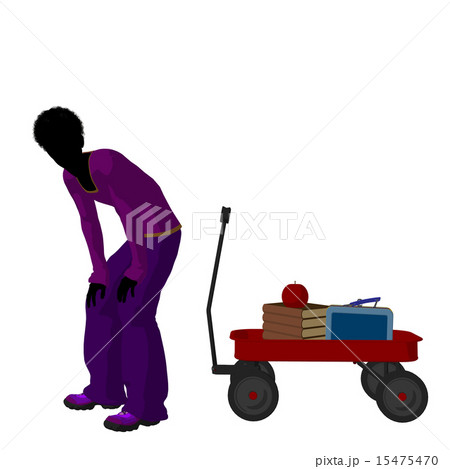 African American School Boy Silhouette African American School Boy Silhouette 15475470