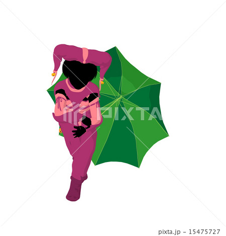 Female Tween Clown Illustration Silhouette 15475727