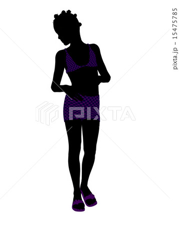 African American Teenager Illustration Silhouette 15475785