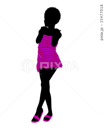 African American Teenager Illustration Silhouette African American Teenager Illustration Silhouette 15477018