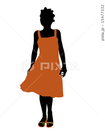 African American Teenager Illustration Silhouette African American Teenager Illustration Silhouette 15477332