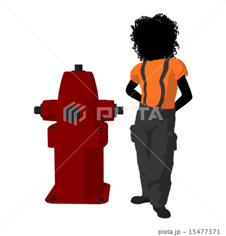 African American Teen Firefighter Illustration Silhouette African American Teen Firefighter Illustration Silhouette 15477371
