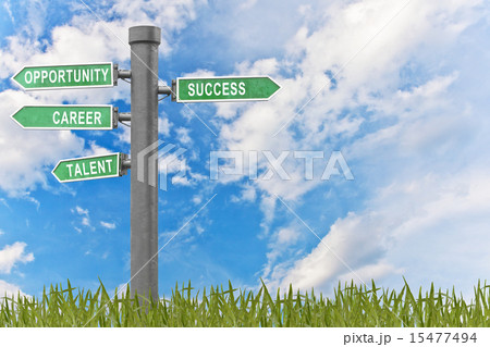 Success concept related words in sign 15477494