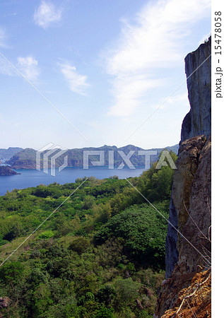 父島の三日月山　展望台（ウェザーステーション）周辺の風景 15478058