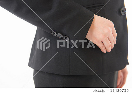 就職活動　就活　就職説明会　企業訪問　女性　袖 15480736