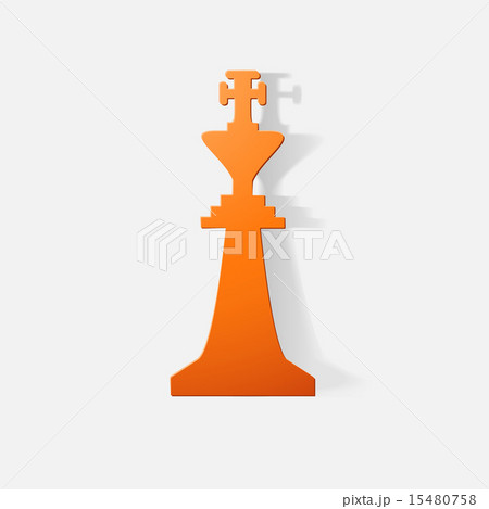 Paper clipped sticker: Chessman King 15480758