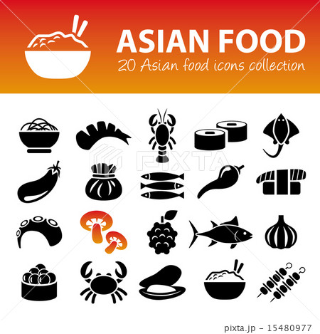 asian food icons 15480977