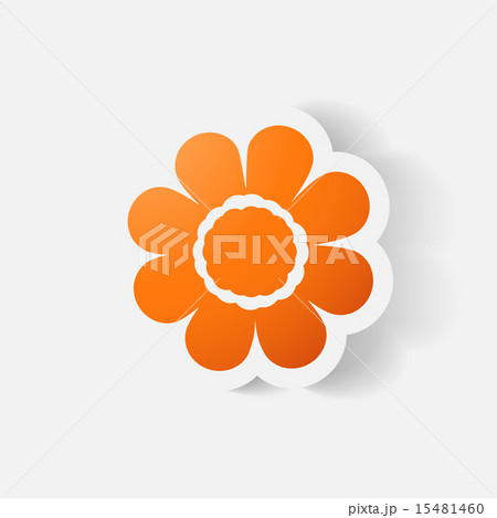 Paper clipped sticker Isolated illustration icon real design 15481460