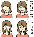 女性の表情／喜怒哀驚 15481718