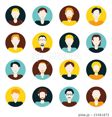 men flat icons 15481873