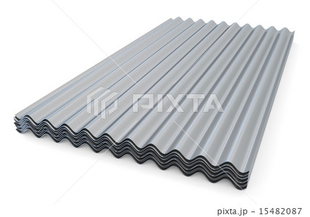 Corrugated metallic slates  for roofing 15482087