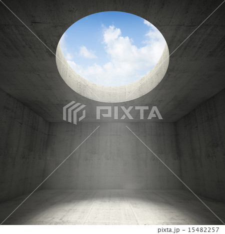 Abstract empty dark concrete 3d interior 15482257