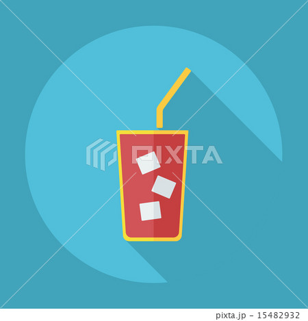 Flat modern design with shadow container a drink 15482932