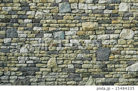 Multicolor Stone Wall Textureの写真素材