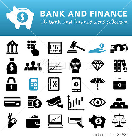 bank and finance icons 15485982
