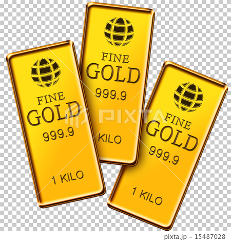 Three gold ingots 15487028