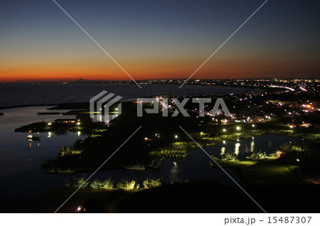 飯岡漁港の夕景 15487307