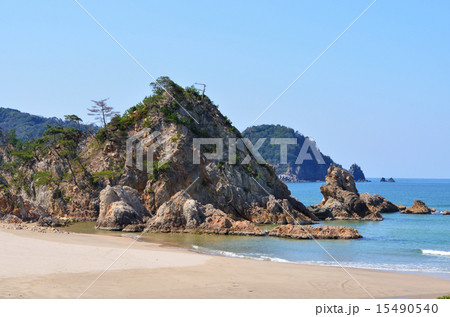 鳥取県 浦富海岸 東浜海水浴場の写真素材 15490540 Pixta