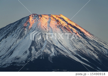 富士山頂残照 15490918