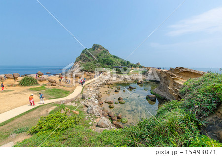 Nature landscape view of Yehliu Geopark,Taiwan 15493071
