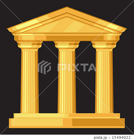 Doric realistic antique greek temple with columns 15494022