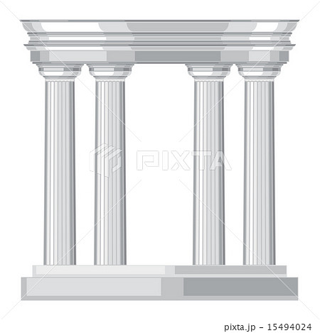 Doric realistic antique greek temple with columns 15494024
