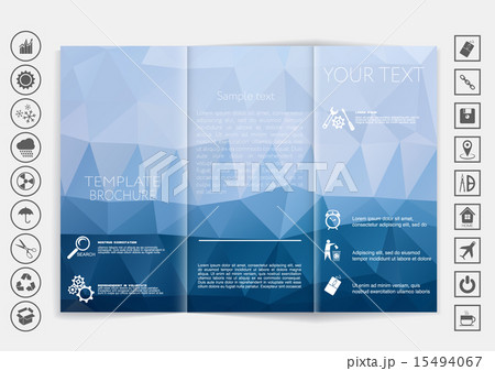 Tri-Fold Brochure mock up vector design. Tri-Fold Brochure mock up vector design. 15494067