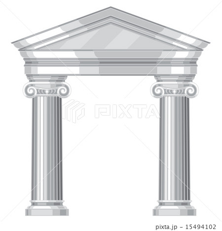 Ionic realistic antique greek temple with columns Ionic realistic antique greek temple with columns 15494102