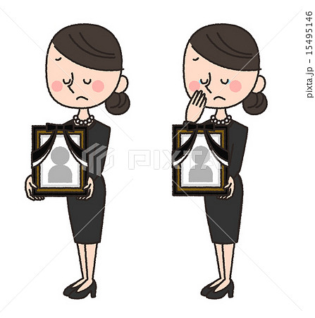 女性　葬儀　遺影 15495146