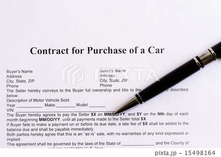 contract for purchase of a car 15498164