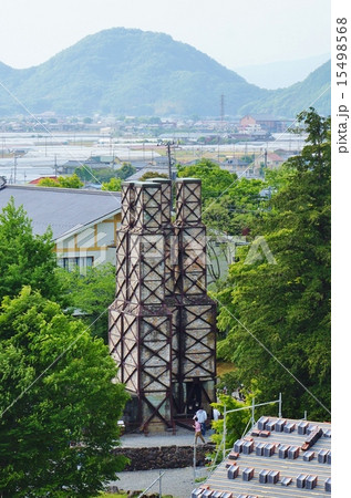 静岡県観光スポット・7月5日世界文化遺産への登録決定となった韮山反射炉・高台から展望縦位置 15498568