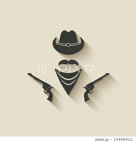 cowboy hat and gun cowboy hat and gun 15499422