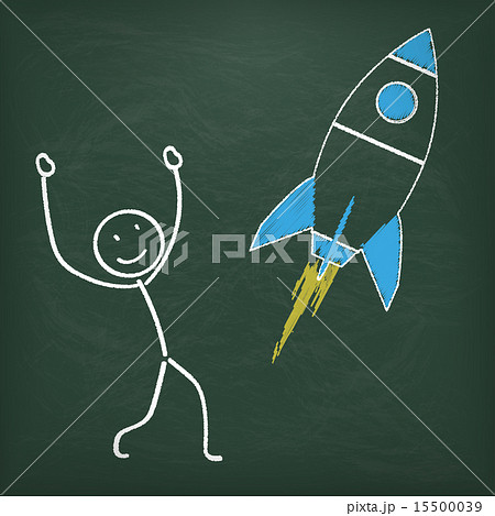 Blackboard Stickman Rocket Blackboard Stickman Rocket 15500039