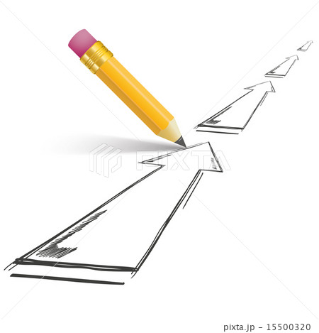 Pencil Shadow Arrows Growth Pencil Shadow Arrows Growth 15500320