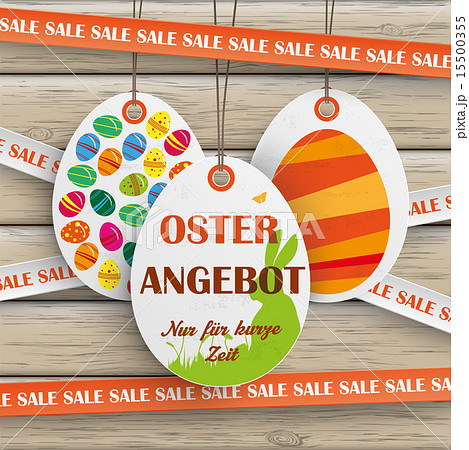 Sale Sticker Lines Easter Offer Wood 15500355