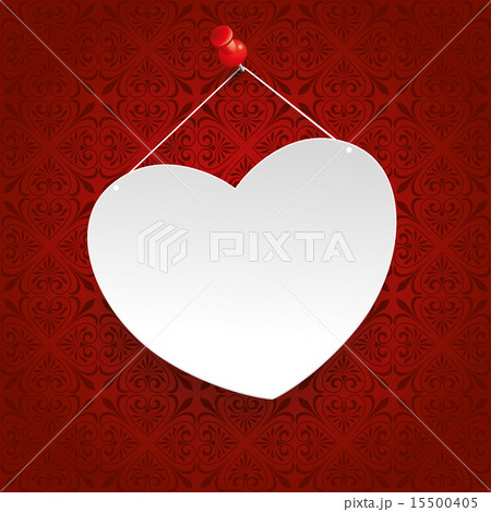 Square Ornaments White Heart Tack 15500405