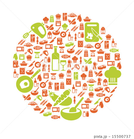 cooking icons in circle cooking icons in circle 15500737