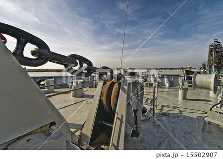 Anchor and mooring winch on a forward of the ship Anchor and mooring winch on a forward of the ship 15502907