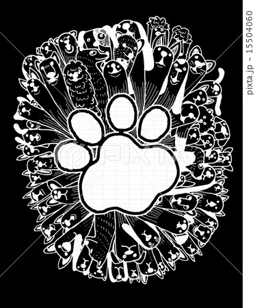 hand drawn doodle Funny Dogs Set 15504060
