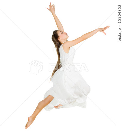 Young dancing girl in dress Young dancing girl in dress 15504352