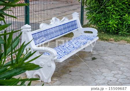 bench with a typical decoration in Portugal bench with a typical decoration in Portugal 15509687