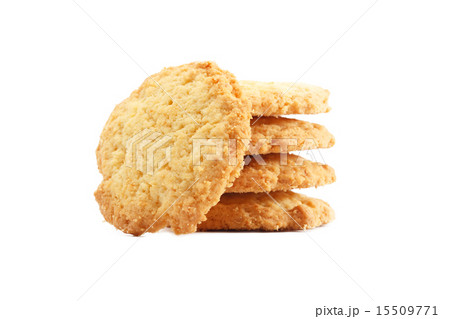 oatmeal sugar cookies isolated on white background 15509771