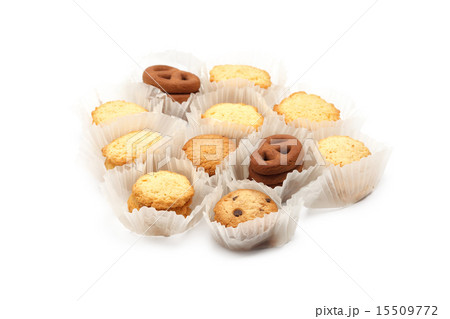 oatmeal sugar cookies delicious  white background 15509772