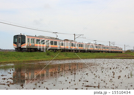 初夏の越後線E129系（6両：登場時） 15510434